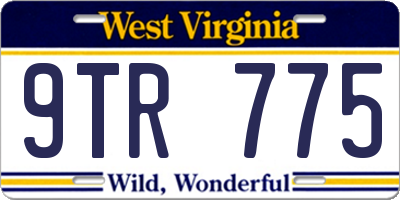 WV license plate 9TR775