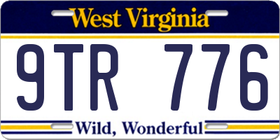 WV license plate 9TR776