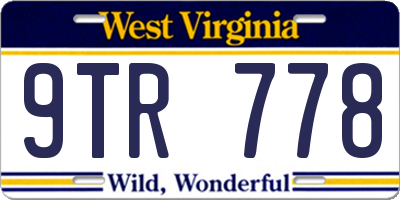 WV license plate 9TR778