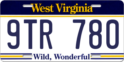 WV license plate 9TR780