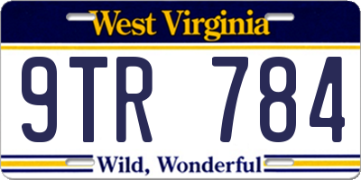WV license plate 9TR784