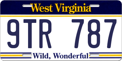 WV license plate 9TR787
