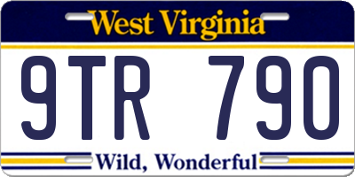 WV license plate 9TR790