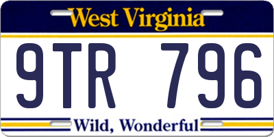 WV license plate 9TR796