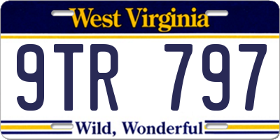 WV license plate 9TR797