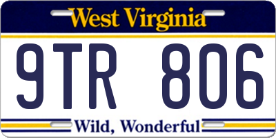 WV license plate 9TR806