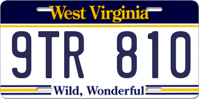 WV license plate 9TR810