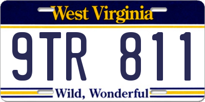 WV license plate 9TR811