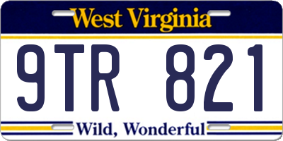 WV license plate 9TR821