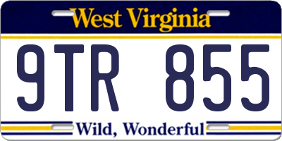 WV license plate 9TR855