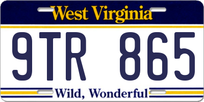 WV license plate 9TR865