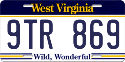 WV license plate 9TR869