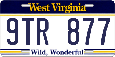 WV license plate 9TR877