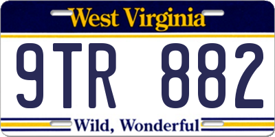 WV license plate 9TR882