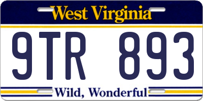 WV license plate 9TR893