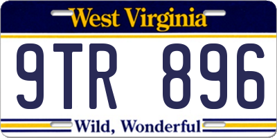 WV license plate 9TR896