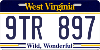WV license plate 9TR897
