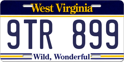 WV license plate 9TR899