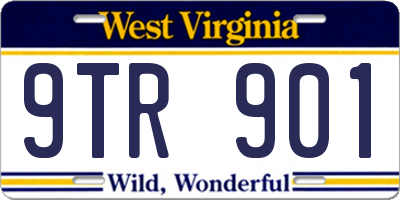 WV license plate 9TR901