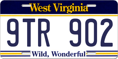 WV license plate 9TR902