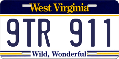 WV license plate 9TR911