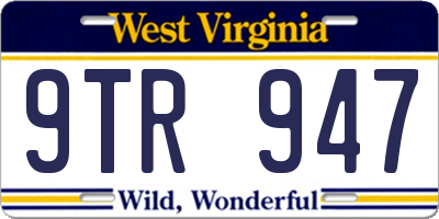 WV license plate 9TR947