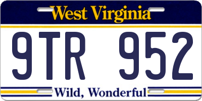 WV license plate 9TR952