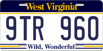 WV license plate 9TR960