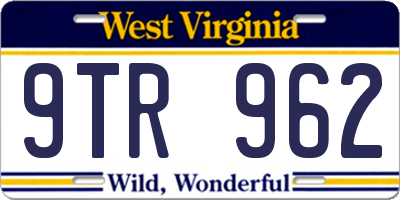 WV license plate 9TR962