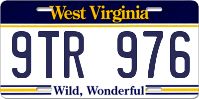 WV license plate 9TR976