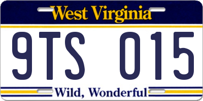WV license plate 9TS015