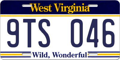 WV license plate 9TS046