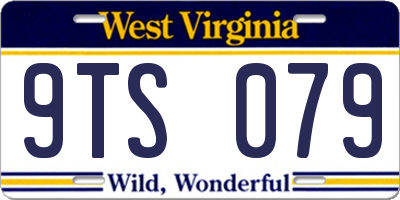 WV license plate 9TS079