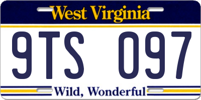 WV license plate 9TS097