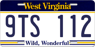 WV license plate 9TS112