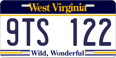 WV license plate 9TS122
