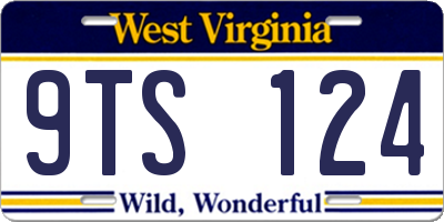 WV license plate 9TS124