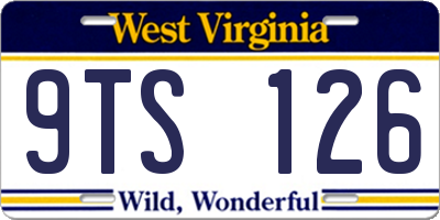 WV license plate 9TS126