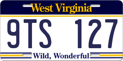 WV license plate 9TS127