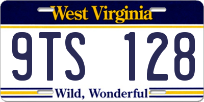 WV license plate 9TS128