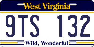 WV license plate 9TS132