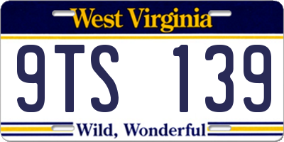 WV license plate 9TS139