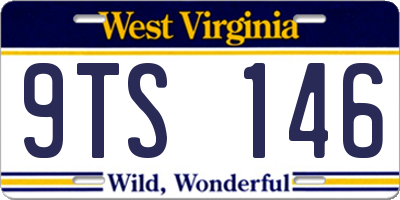WV license plate 9TS146