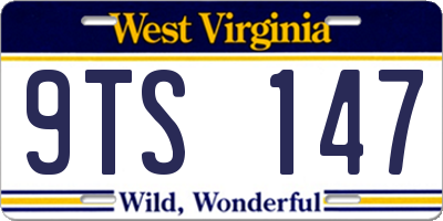 WV license plate 9TS147