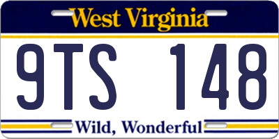 WV license plate 9TS148