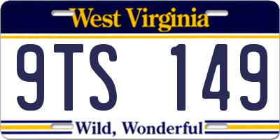 WV license plate 9TS149