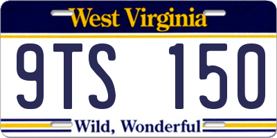 WV license plate 9TS150
