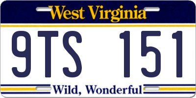 WV license plate 9TS151