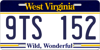 WV license plate 9TS152