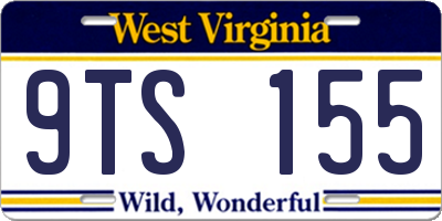 WV license plate 9TS155